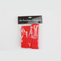 Set bandeau et poignets éponge rouge — vue 2