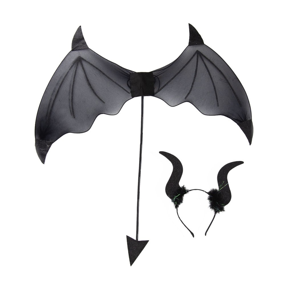 Set de diable : ailes, cornes et queue — vue 3