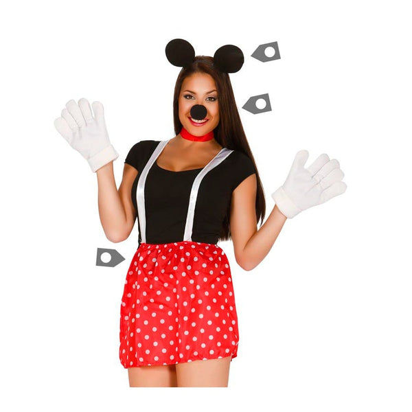 Set de petite souris 4 pièces : oreilles, nœud, nez et gants