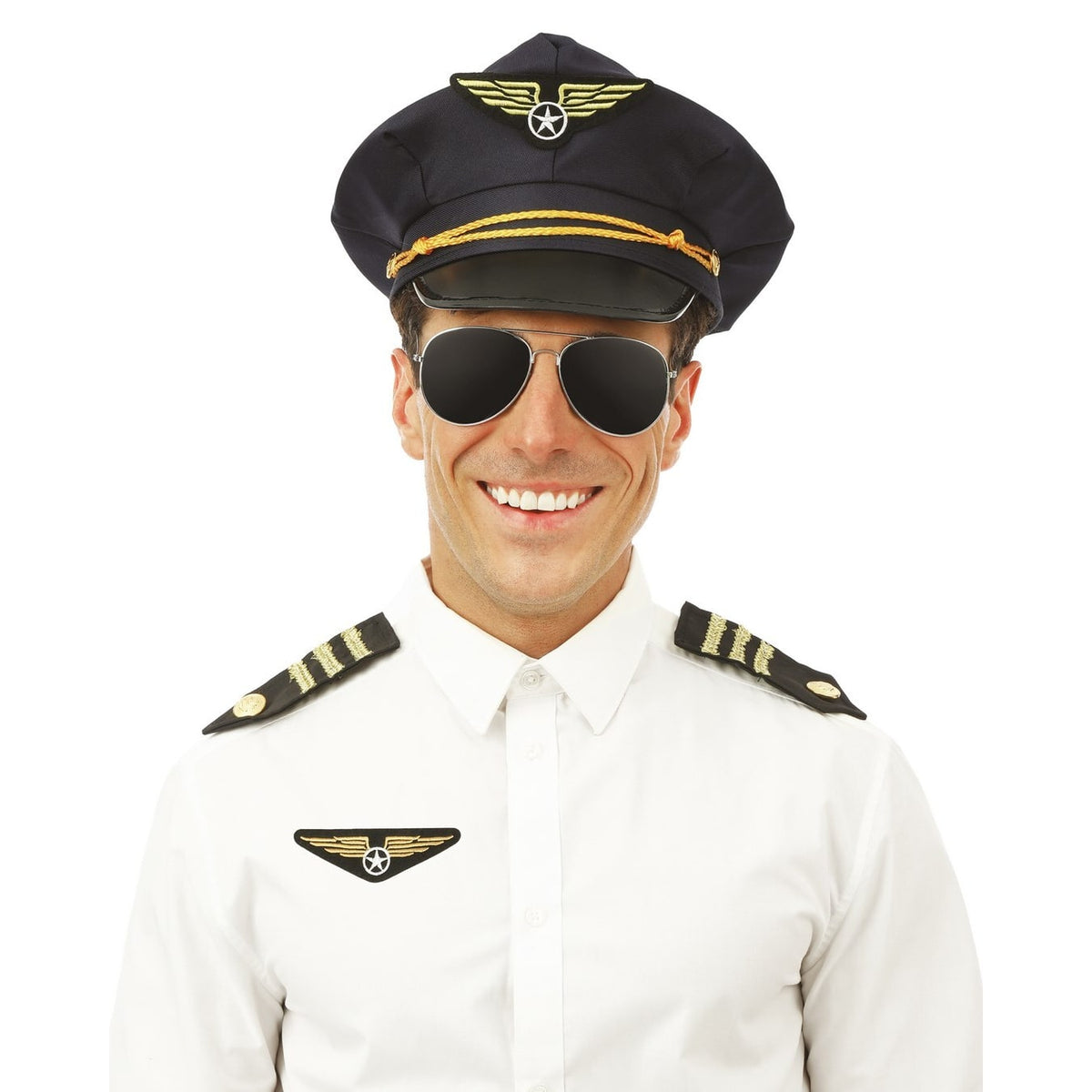 Set pilote d'avion avec casquette