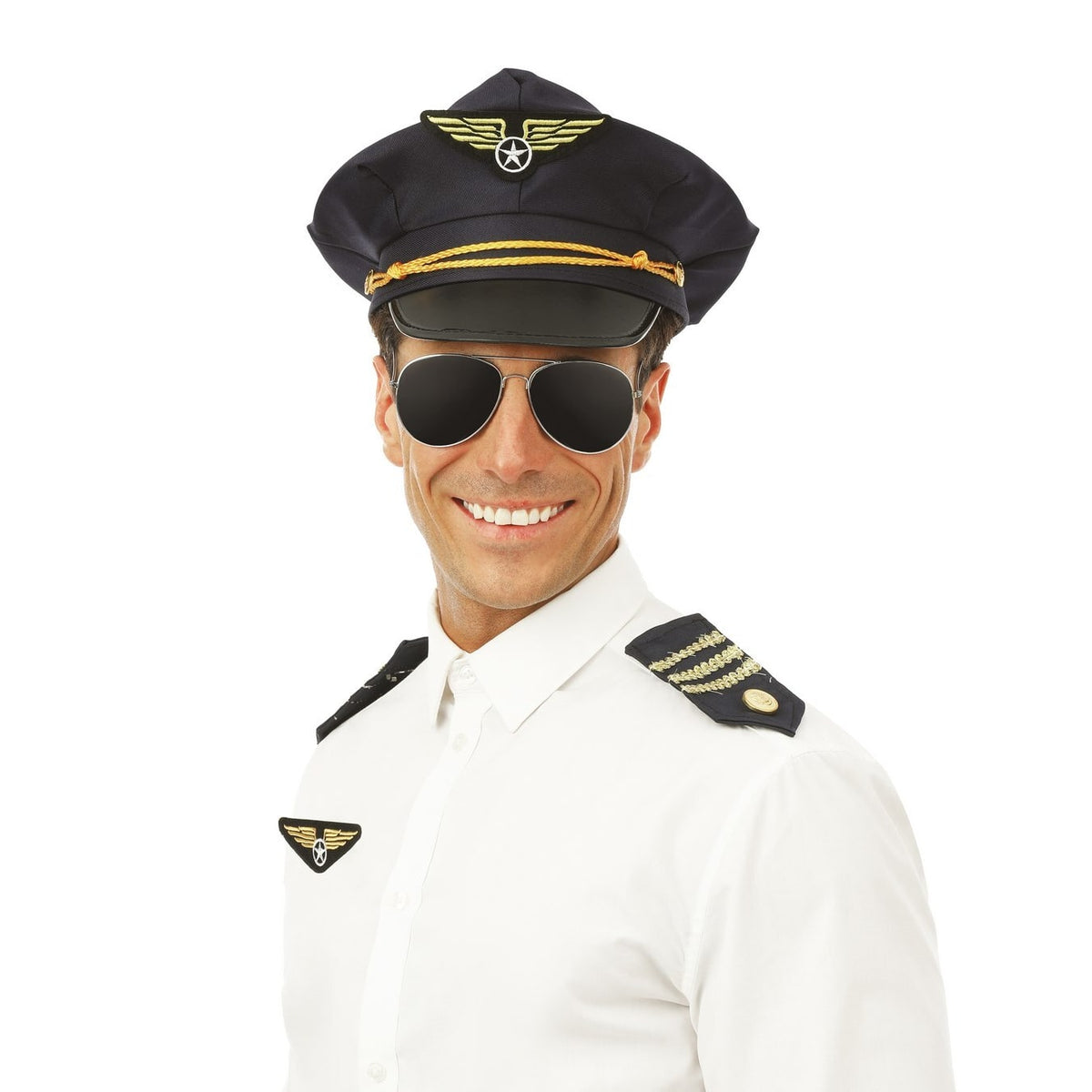Set pilote d'avion avec casquette — vue 2