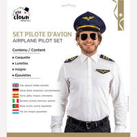 Set pilote d'avion avec casquette — vue 4