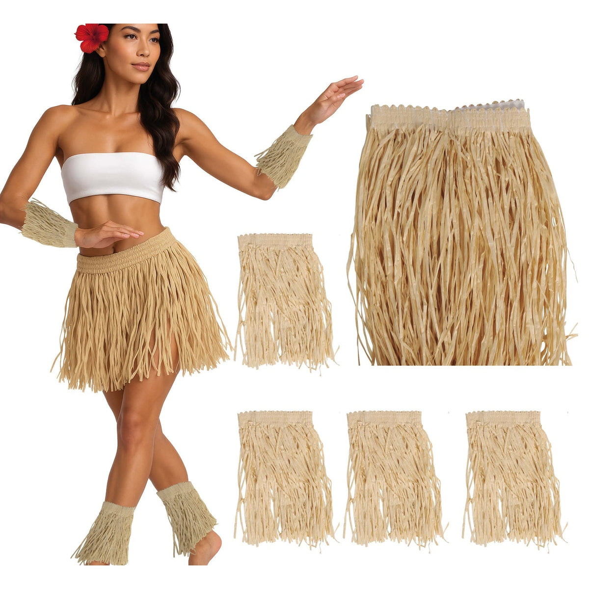 Set polynésien en raphia