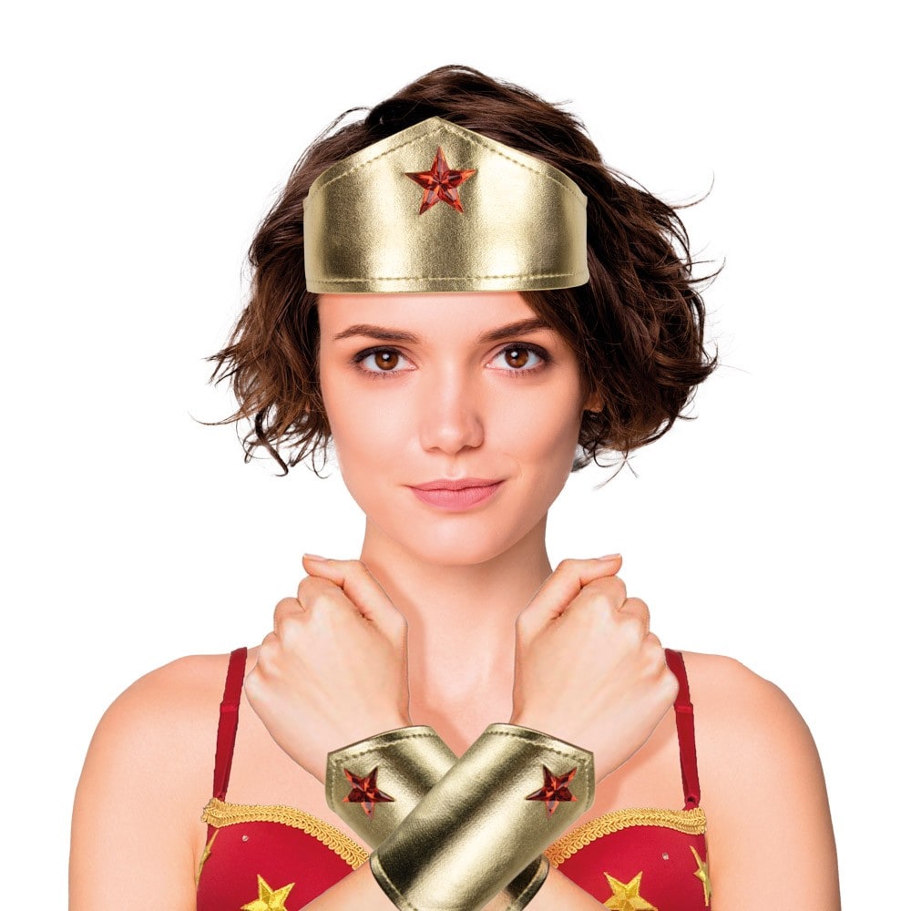 Set de super-héroïne, diadème et bracelets