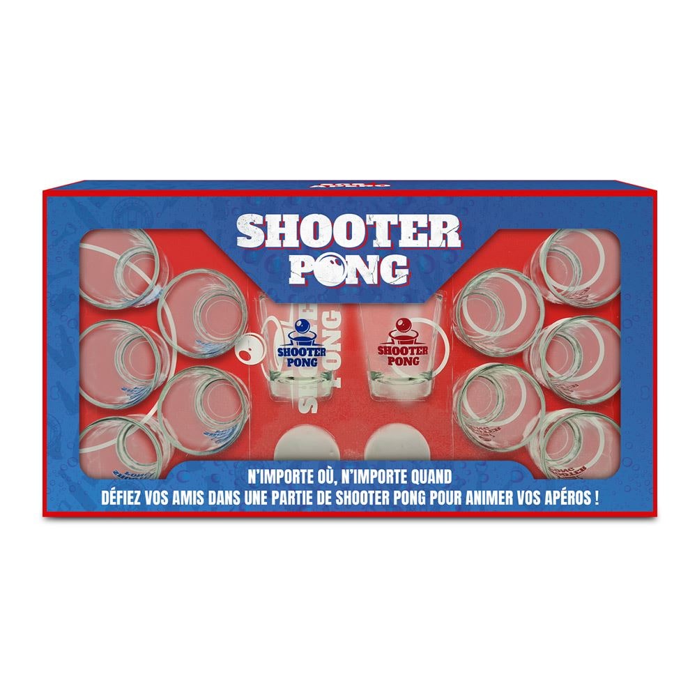 Shooter pong de luxe, verres à shot