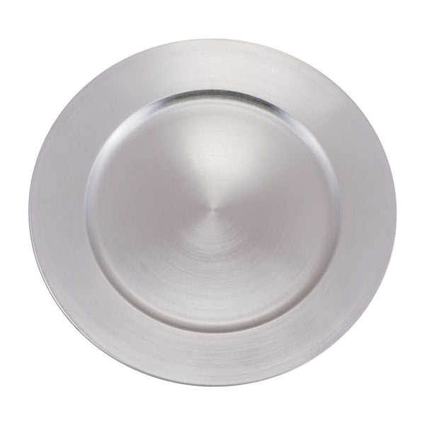 Sous-assiette lisse métallisée, 33 cm