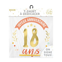 T-shirt femme d'anniversaire à dédicacer
