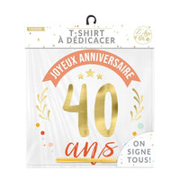 T-shirt femme d'anniversaire à dédicacer — vue 3