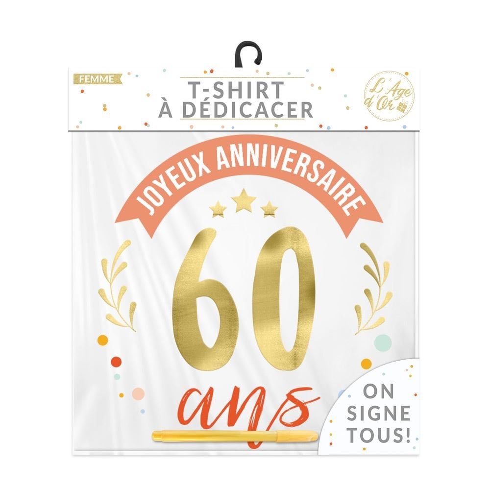 T-shirt femme d'anniversaire à dédicacer — vue 4