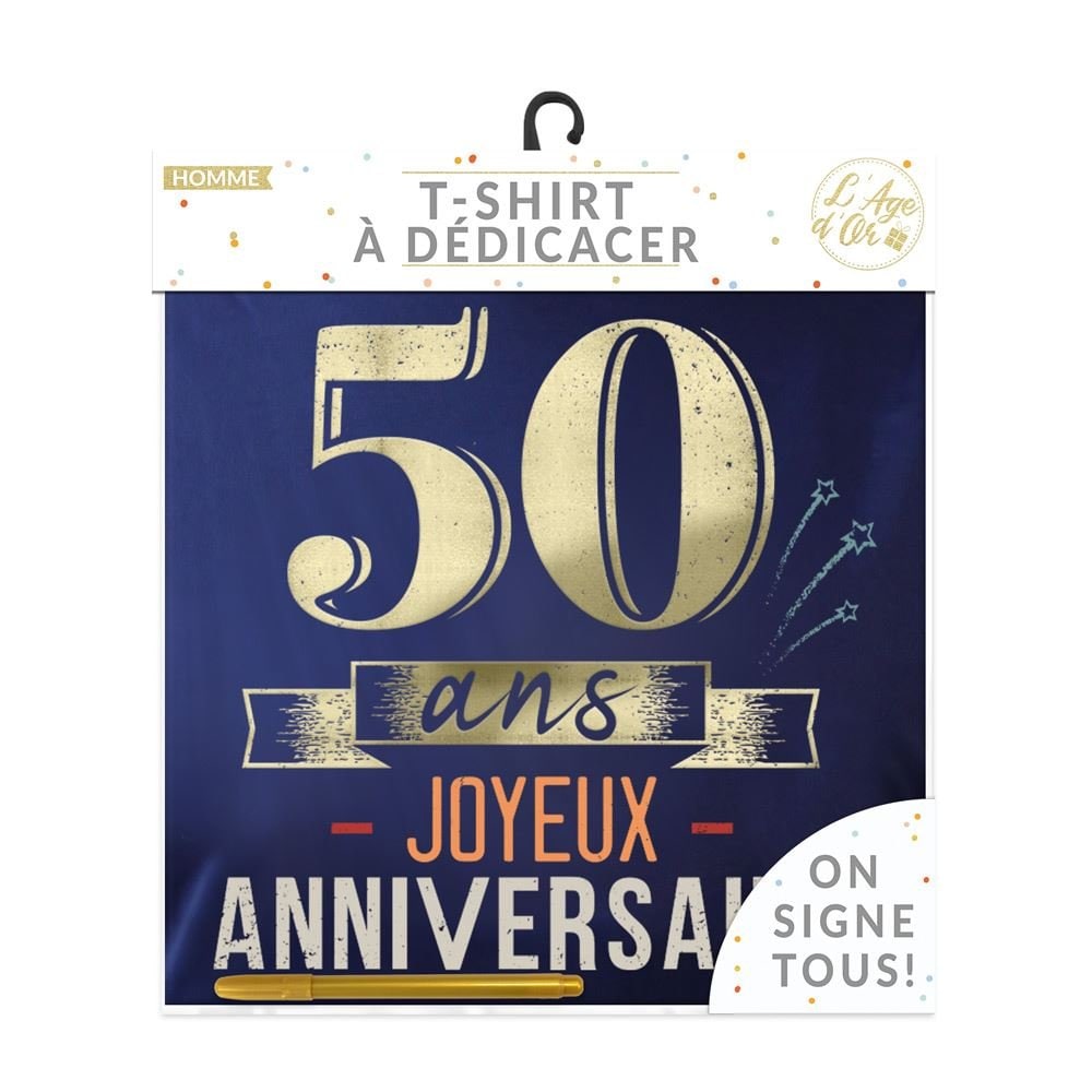 T-shirt homme d'anniversaire à dédicacer — vue 4