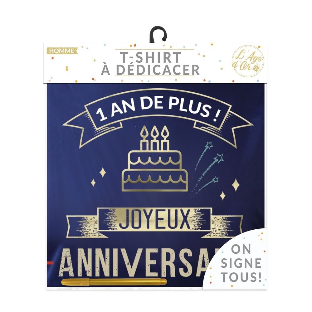T-shirt homme d'anniversaire à dédicacer — vue 5