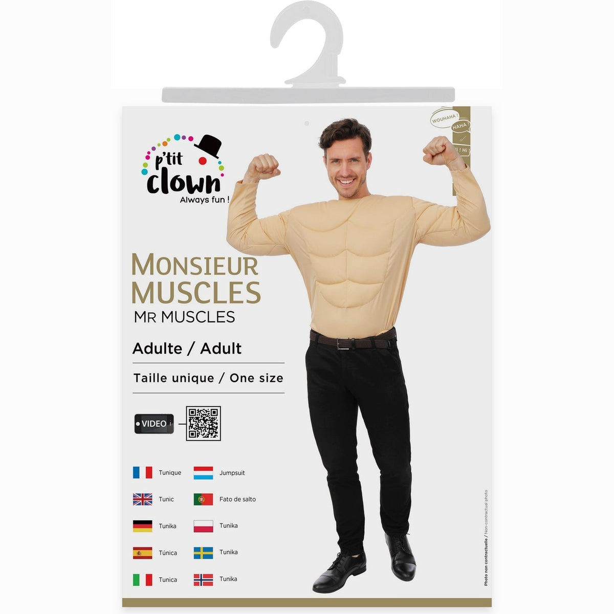 T-shirt Monsieur Muscles, adulte — vue 4