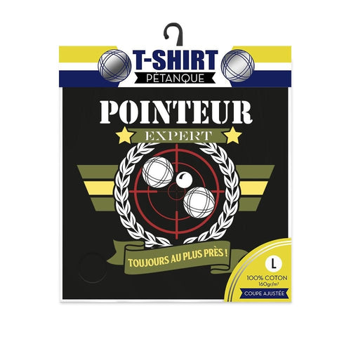 T-shirt pétanque « Pointeur expert »