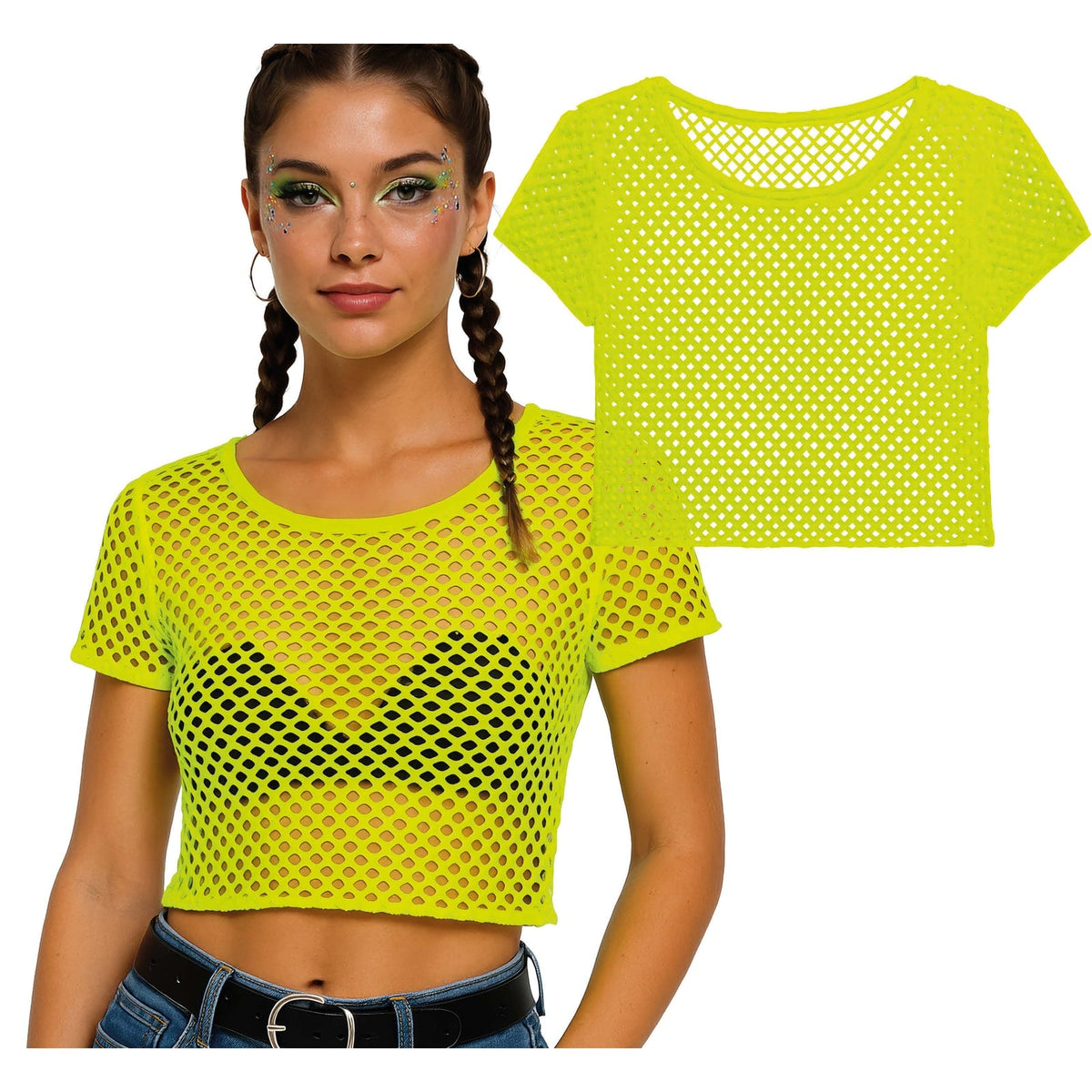T-shirt résille fluo