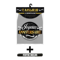 Tablier d'anniversaire à dédicacer, feutre inclus — vue 2