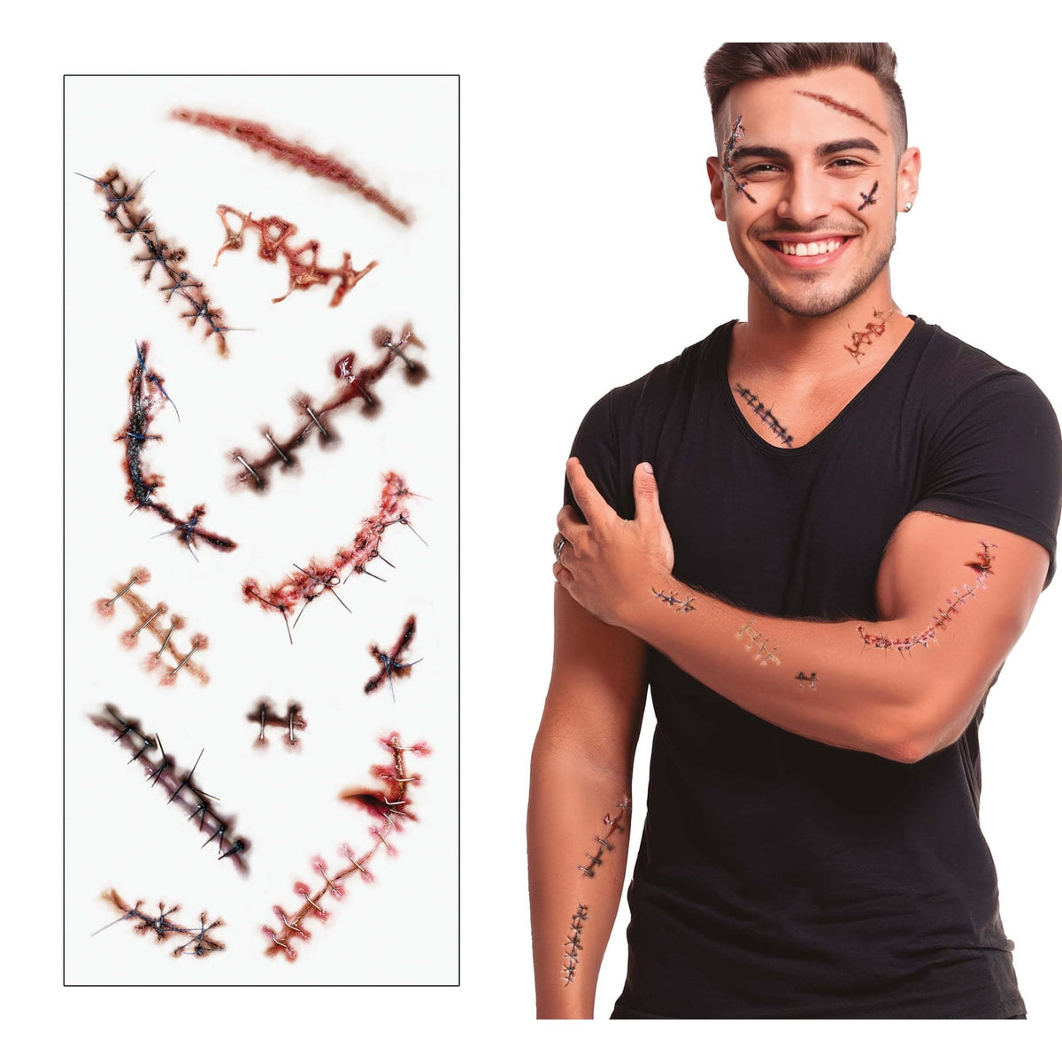 Tatouage cicatrices, 30 x 13 cm