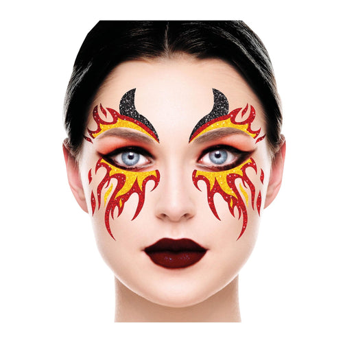 Tatouage visage flammes