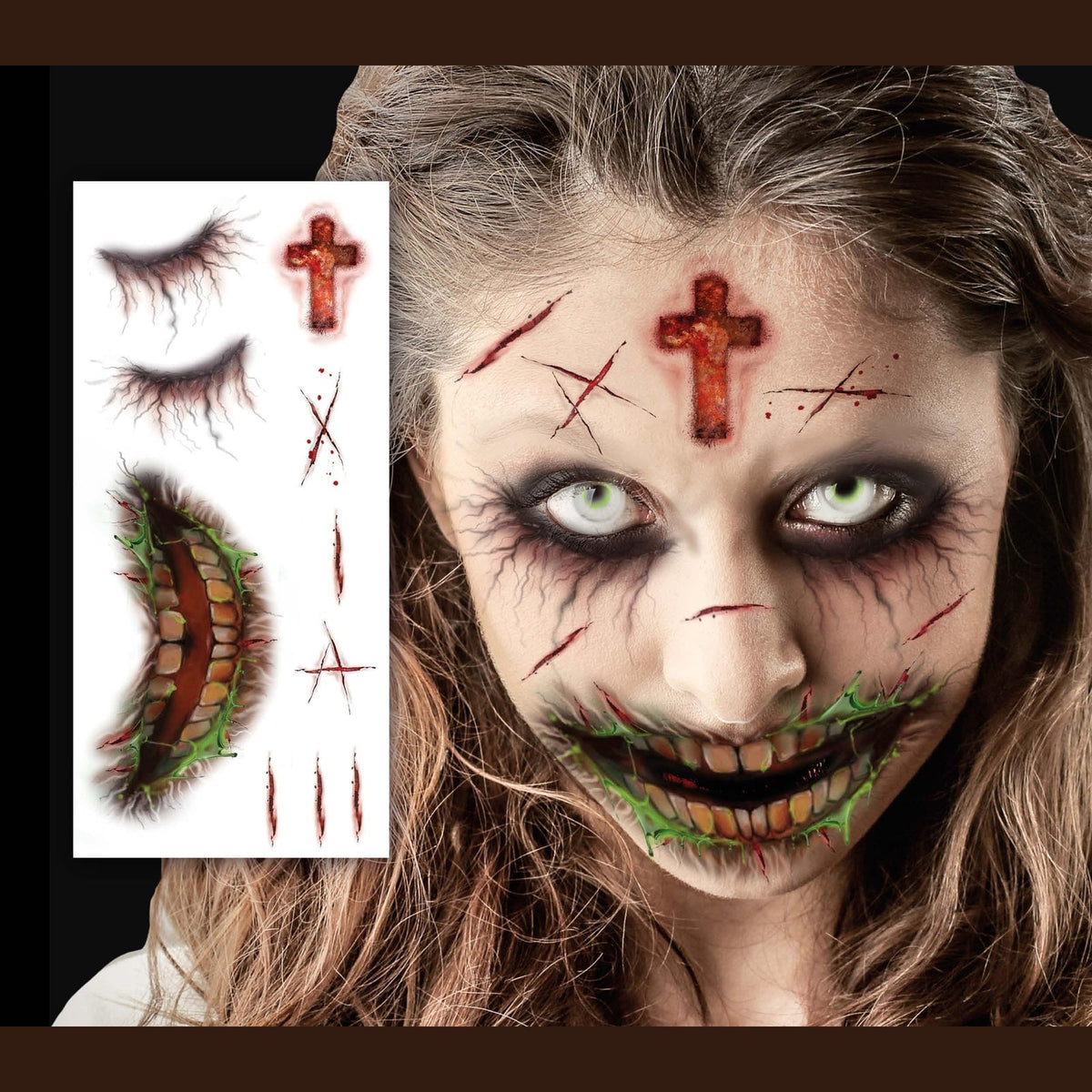 Tatouage visage zombie