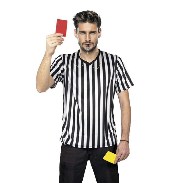 Tee-shirt d'arbitre rayé, adulte