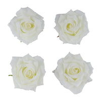 4 têtes de roses artificielles 9,5 cm