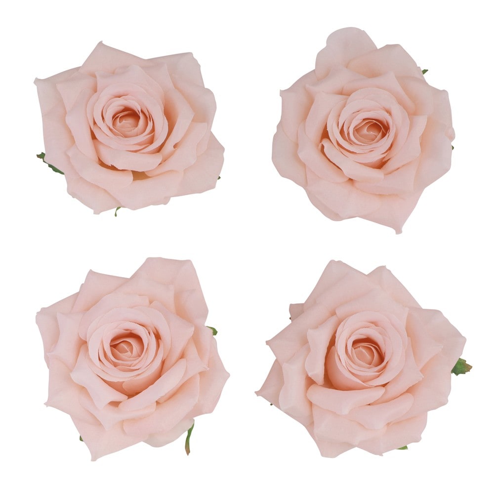 4 têtes de roses artificielles 9,5 cm — vue 2