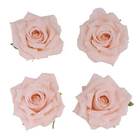 4 têtes de roses artificielles 9,5 cm — vue 2