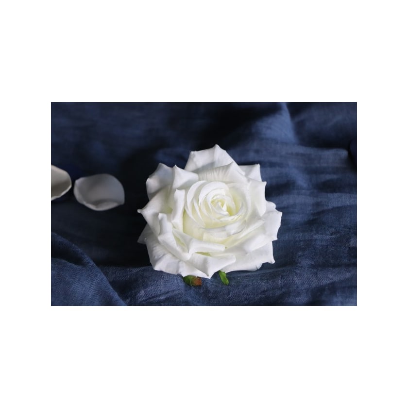 4 têtes de roses artificielles 9,5 cm — vue 4