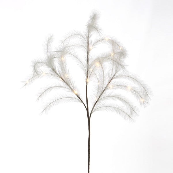 Tige de pampa lumineuse blanche, 130 cm