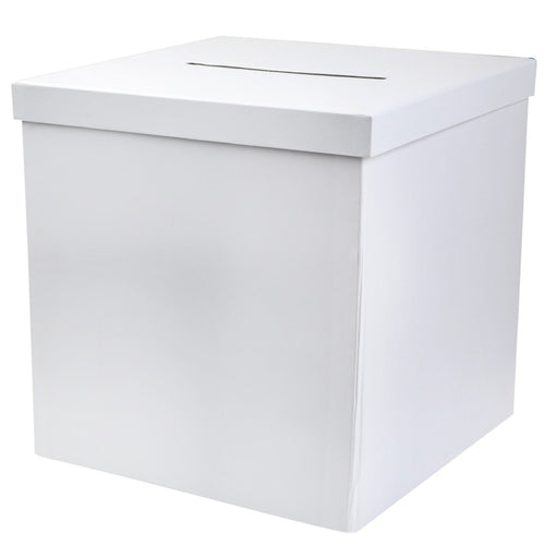 Tirelire cube blanche, 20 cm