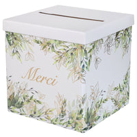 Tirelire Merci feuillage, naturel ou vert — vue 2