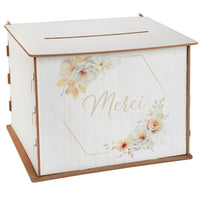 Tirelire Tendresse en bois, Merci