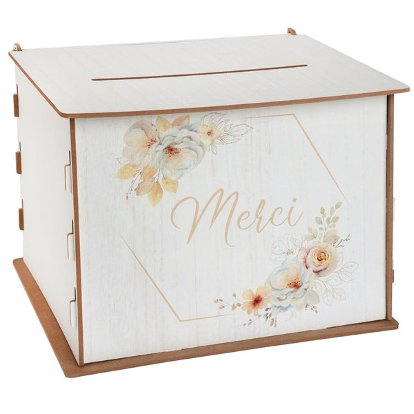 Tirelire Tendresse en bois, Merci