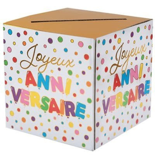 Tirelire urne Joyeux anniversaire à pois