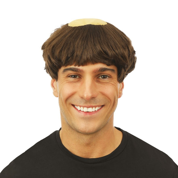 Tonsure de moine, faux crâne avec cheveux sur les côtés