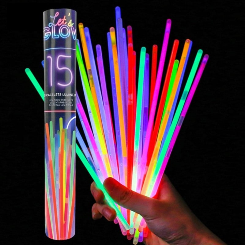 Tube de 15 bracelets lumineux