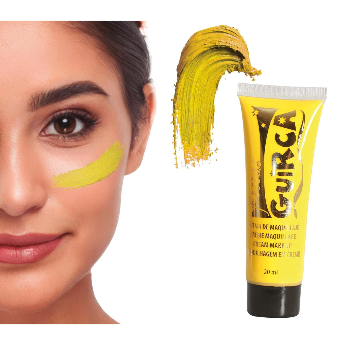 Tube de maquillage crème jaune, 20 ml