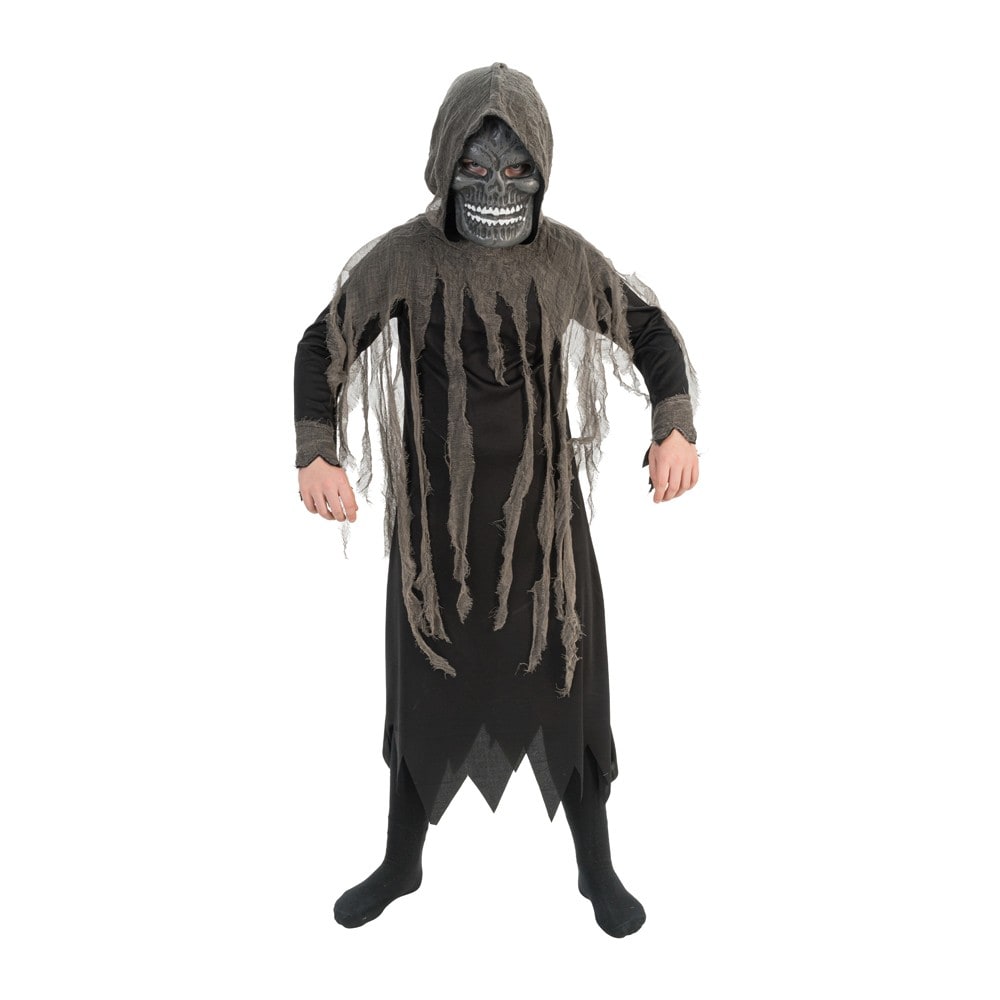 Tunique de spectre et masque tête de mort, enfant