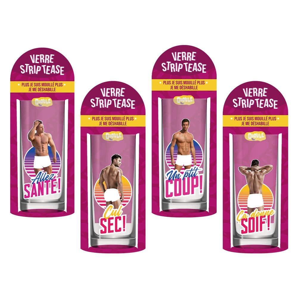 Verre à shot strip-tease, homme ou femme — vue 2