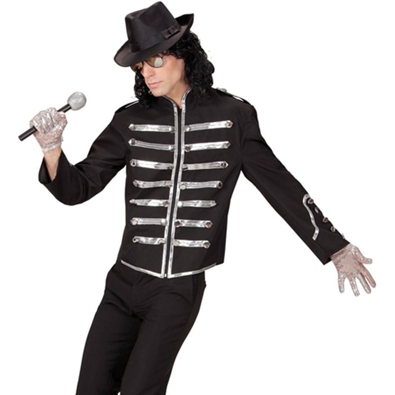 Veste d'apparat noire à brandebourgs, homme
