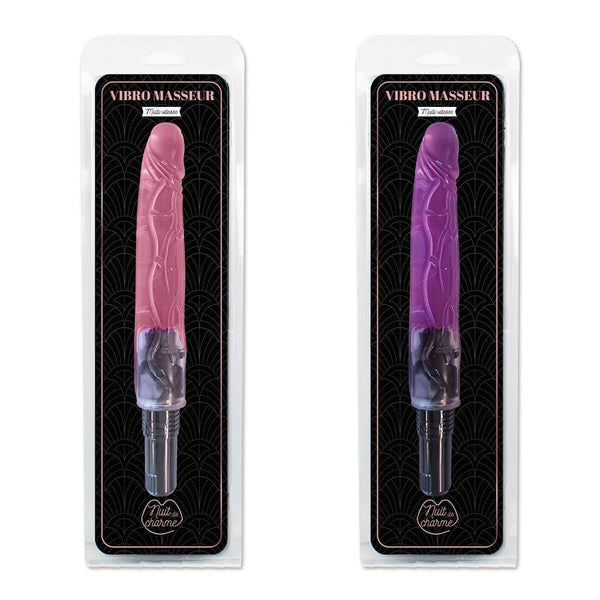 Vibromasseur transparent, 2 coloris